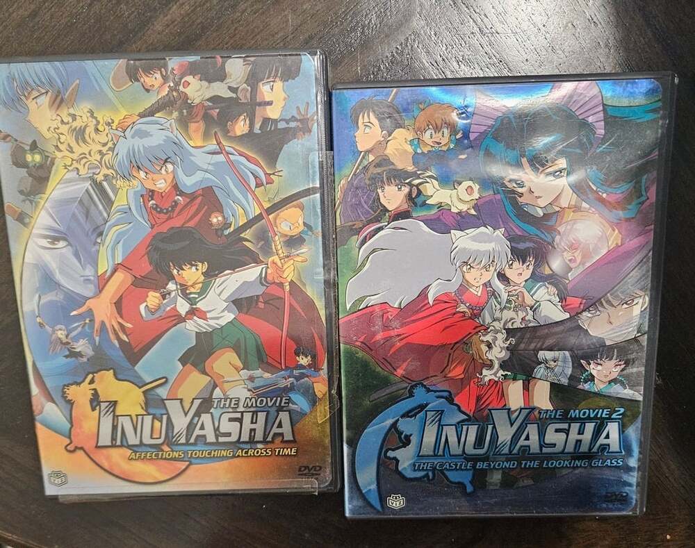 InuYasha Anime DVD Lot Movie 1 & 2 Affections Castle Beyond Looking Glass